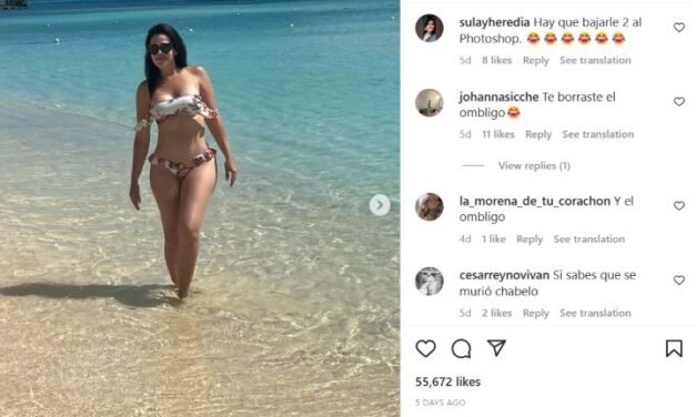 Critican a Luz Elena por usar filtro que hace que no se le vea el ombligo