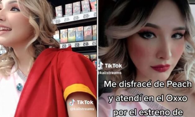 VIDEO: Cliente confunde a cajera disfrazada de ‘Peach’ con María Magdalena