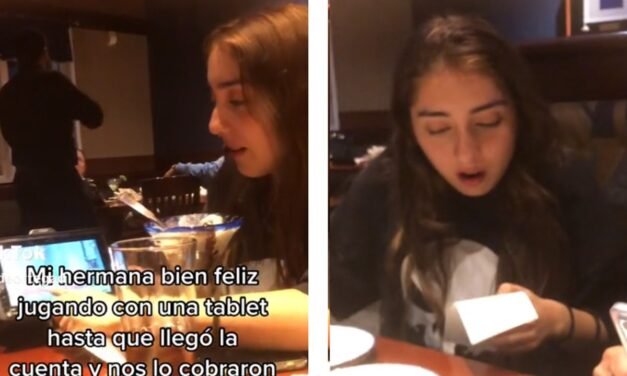 VIDEO: Joven juega con una tablet en un restaurante y les cobran por usarla