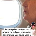 Abuelita reacciona a su primer viaje en avión y se vuelve viral