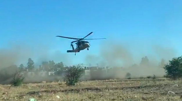 Helicópteros de la Sedena sobrevuelan Durango