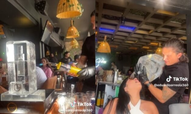 Restaurante ofrece tequila dentro de un cubo de hielo y se vuelve viral