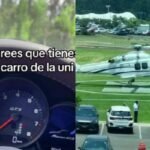 Joven se vuelve viral tras llegar en helicóptero a la universidad