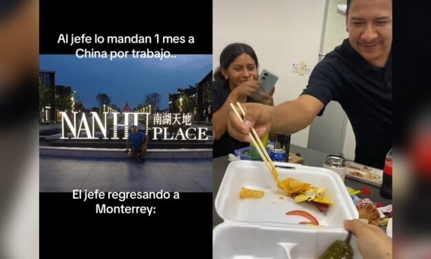 Hombre mexicano se vuelve viral tras estar en China un mes y regresa comiendo solo con palillos chinos