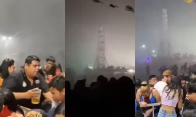 Captan a ciudadanos de Gómez Palacio aterrorizados por la tormenta en la Expo Feria