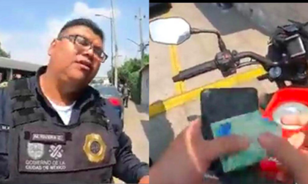 Motociclista filma a policía de CDMX pidiendo soborno y evidencia corrupción