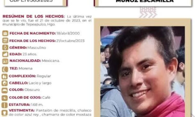 En Hidalgo joven desaparece tras acudir a feria