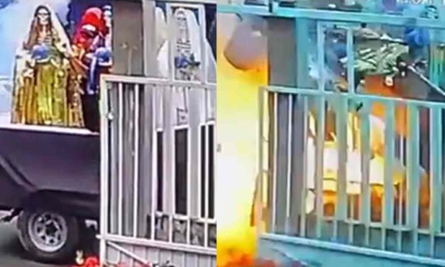 En Catemaco explosión durante la celebración a la Santa Muerte deja dos heridos