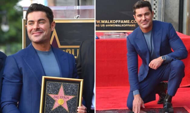 Zac Efron recibe su estrella en el Paseo de la Fama de Hollywood y recordo al actor Matthew Perry