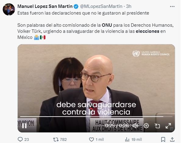 ONU insta garantizar la seguridad, exigencia, México, presidencia, 2024