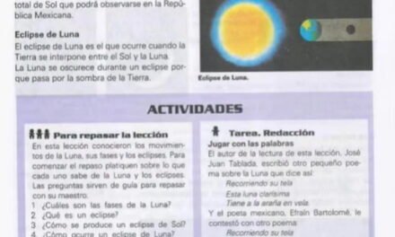 Imágenes de un libro de geografía de 1993 de la SEP se vuelven virales tras mencionar al eclipse de 2024