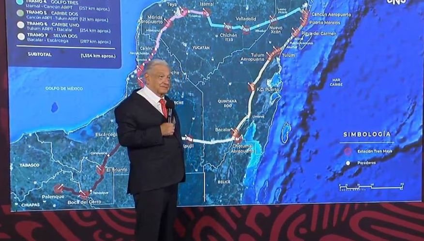 Avanza la construcción del puente atirantado en el Tramo 5 del Tren Maya