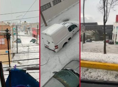 Tormenta de granizo azota Puebla dejando caos y daños materiales