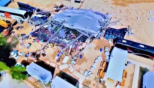 El caos desatado: tornado en el cierre de campaña de MC en Nuevo León