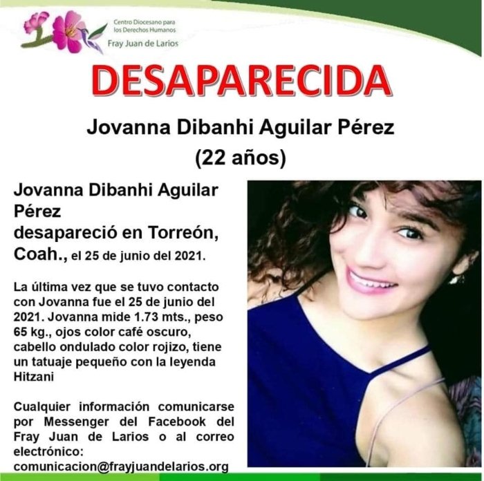 Protestan familiares de Dibahni, desaparición, Torreón, Coahuila, Caso de la joven lagunera desaparecida Jovanna Dibanhi