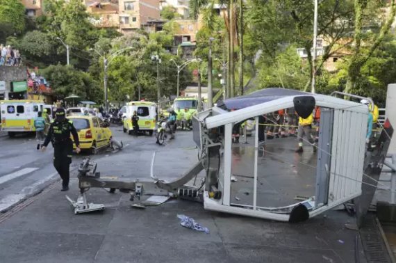 En Medellín, muerte y heridos por accidente en el Metrocable