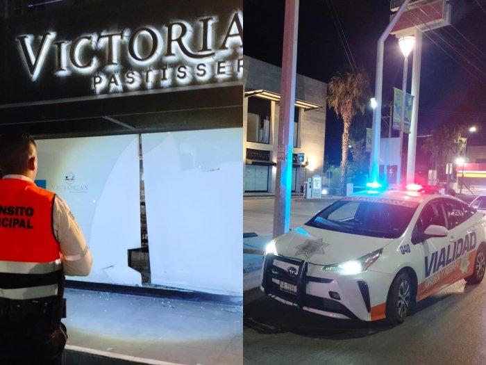 Ebrio choca contra pastelería de Plaza 505 en Torreón, Victorias, pastelería, 2024