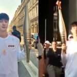 Jin de BTS lleva la Antorcha Olímpica en París y emociona a sus fans
