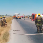 Cierran carretera a Jiménez por volcadura de pipa de gas en Gómez Palacio