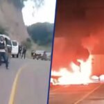 Cierran autopista Durango-Mazatlán por balaceras y vehículos incendiados