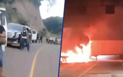 Cierran autopista Durango-Mazatlán por balaceras y vehículos incendiados