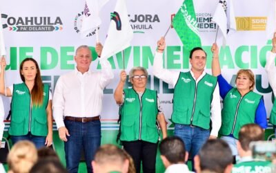 Manolo Jiménez y Román Cepeda dan inicio a las obras de pavimentación y recarpeteo en el ejido La Unión de Torreón