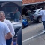 Miguel Ángel Yunes Linares es confrontado por manifestantes en Veracruz