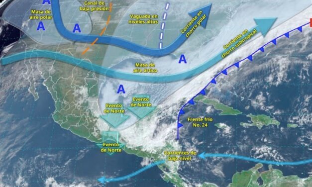 Frente frío 24 y masa de aire polar provocarán temperaturas de hasta -15°C en México