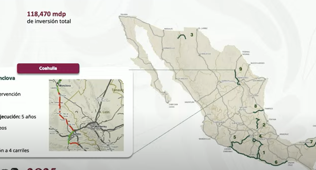Gobierno Federal incluye a Coahuila y Durango en obras viales