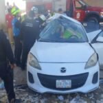 Dos personas quedan prensadas tras aparatoso choque en la antigua carretera a San Pedro