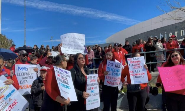 Maestros se movilizan contra reforma al ISSSTE impulsada por Claudia Sheinbaum