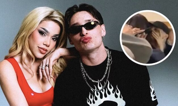 Peso Pluma y Kenia OS confirman su romance en el Super Bowl: Un beso apasionado sella su relación