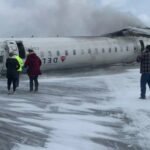 Avión de Delta Airlines se accidenta en pista nevada de Toronto