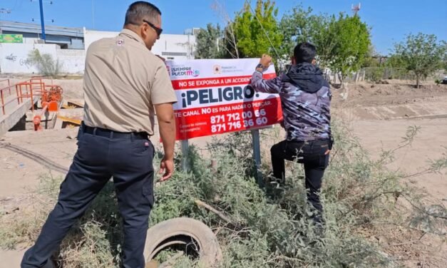 Refuerzan vigilancia en canales de Torreón para evitar accidentes por ingreso de personas