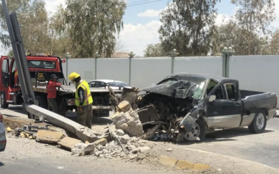Accidente en carretera Torreón-Matamoros deja a un hombre lesionado y cuantiosos daños