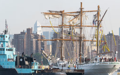 Buque Cuauhtémoc es enviado a astillero de Nueva York tras accidente en el puente de Brooklyn