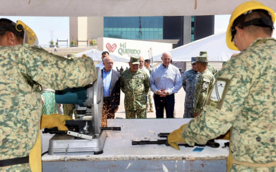 Destruyen 693 armas en Torreón como símbolo de paz y compromiso con la seguridad