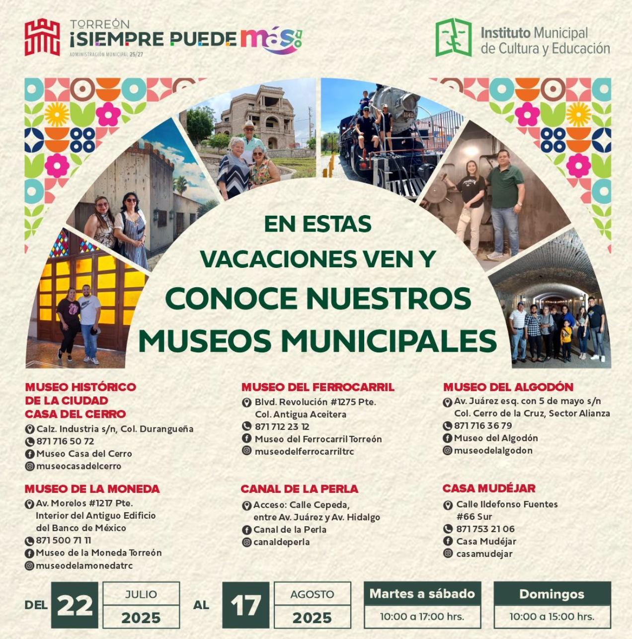 Museos de Torreón: una invitación a descubrir la historia durante estas vacaciones