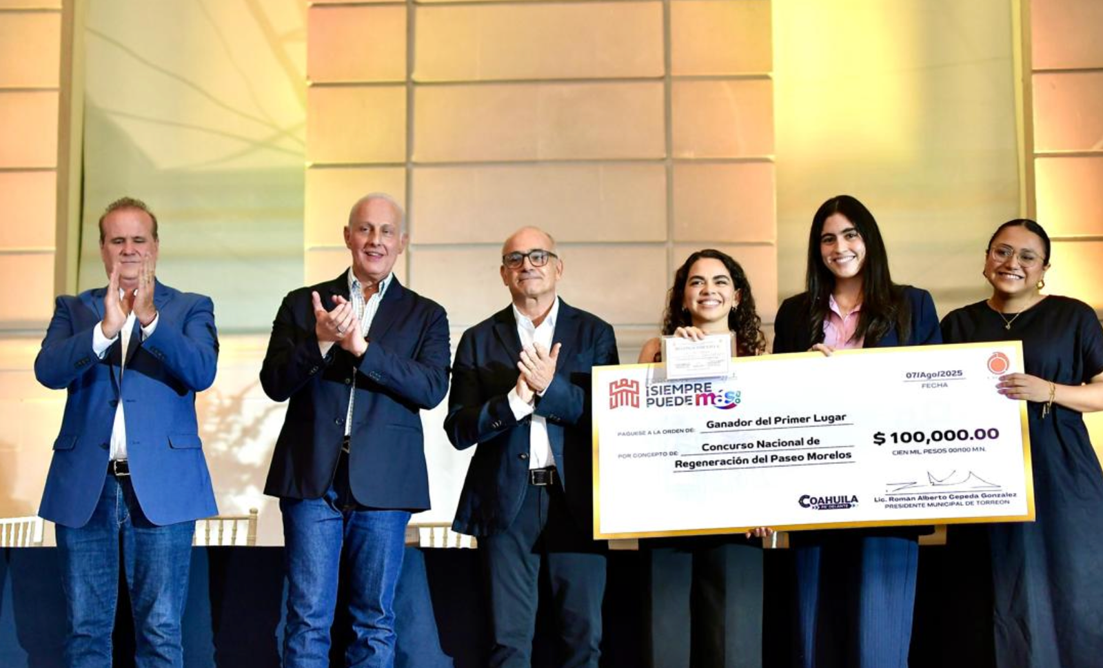 Tres mujeres ganan concurso nacional para regenerar el Paseo Morelos en Torreón