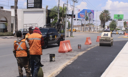 Avanza 60% la adecuación vial en Cuatro Caminos; concluirá en un mes