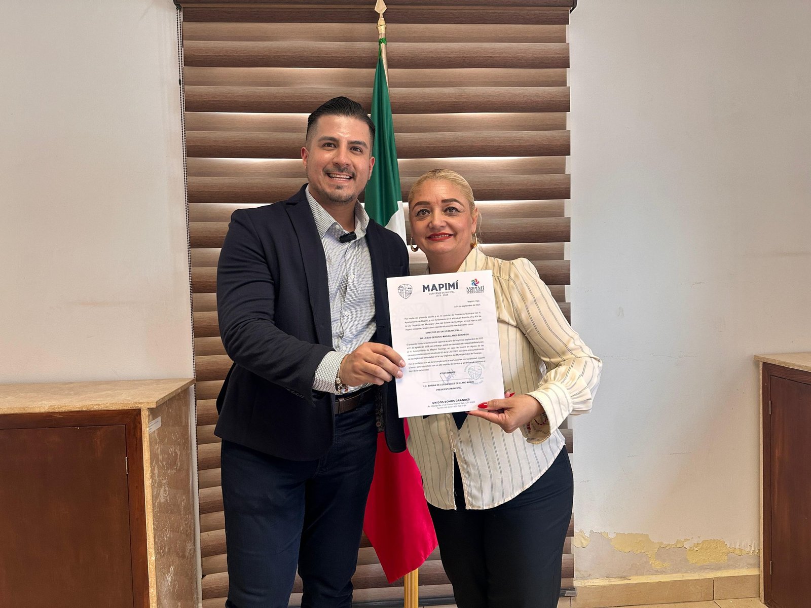 Marina De Llano designa nuevos directores para fortalecer la administración municipal en Mapimí