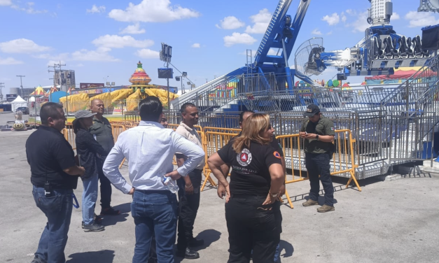 Protección Civil supervisa juegos mecánicos y locales de la Feria de Torreón 2025