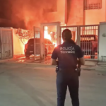 Incendio de vehículo moviliza a cuerpos de emergencia en la colonia Ex Hacienda Los Ángeles