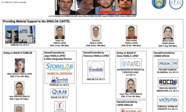EU asesta nuevo golpe financiero a Los Chapitos: sanciona a ocho personas y 12 empresas ligadas al tráfico de fentanilo