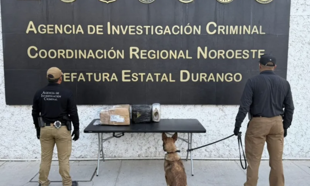 FGR asegura siete kilos de marihuana en autobús de pasajeros en la carretera Durango–Torreón
