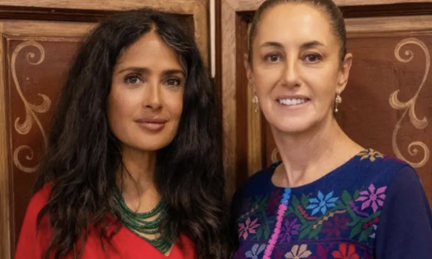 Claudia Sheinbaum se reúne con Salma Hayek y reconoce su activismo a favor de migrantes mexicanos