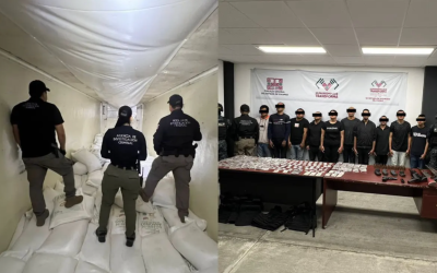 Doble golpe al CJNG: SSPC detiene a 12 presuntos integrantes en Chiapas y asegura 320 kilos de metanfetamina en Sinaloa