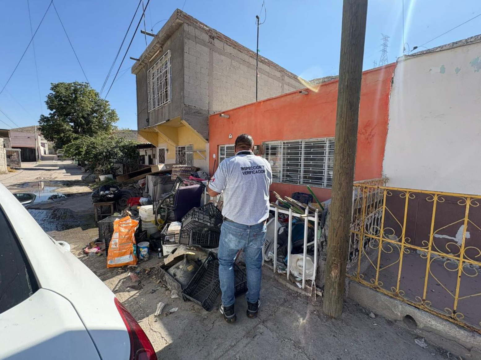 obstrucción vía publica