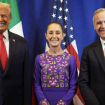 Sheinbaum sostiene primer encuentro presencial con Donald Trump y Mark Carney en Washington durante sorteo del Mundial 2026