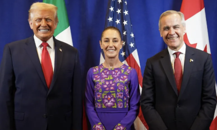 Sheinbaum sostiene primer encuentro presencial con Donald Trump y Mark Carney en Washington durante sorteo del Mundial 2026